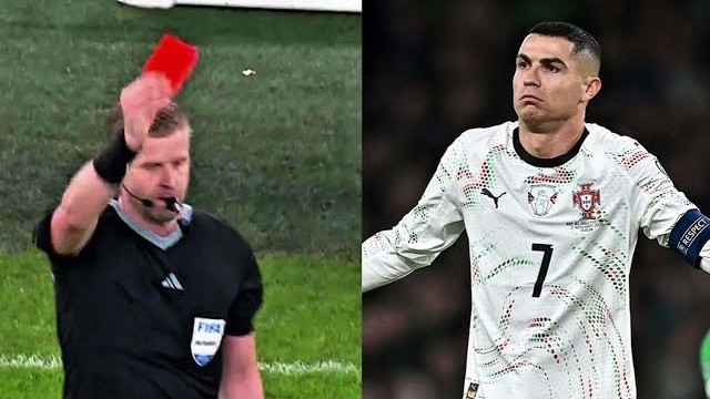 Ronaldo-redcard-foul-FIFAWorldCup-2026qualifier-IrelandvsPortugalmatch-Ronaldo suspension-football controversy-FIFAnews-Portugalfootball-RonaldoWorldCupchances-sportsnews