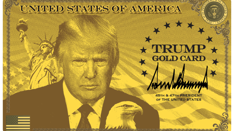 US-President-Trump-introduced-$1 million-gold card visa-America