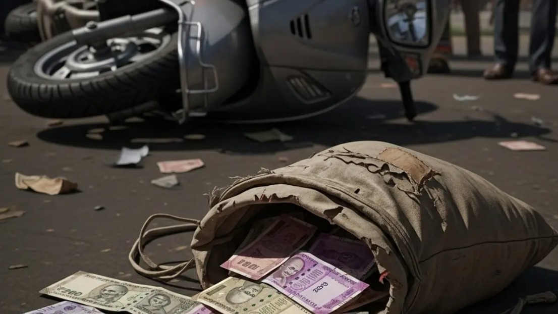 Alappuzha news- Kerala accident- Beggar found dead- Road accident Kerala- Cash recovered- Unclaimed money- Charummoodu news- Kerala police- Scooter accident- Saudi riyals- recovered-